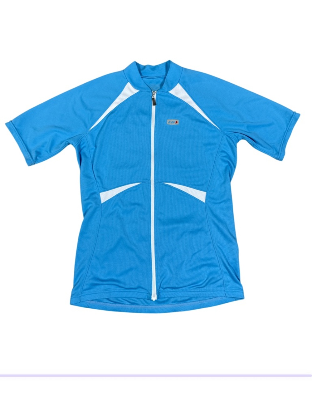 Garneau Blue Short-Sleeve Cycling Jersey with Front Zip Womens Medium